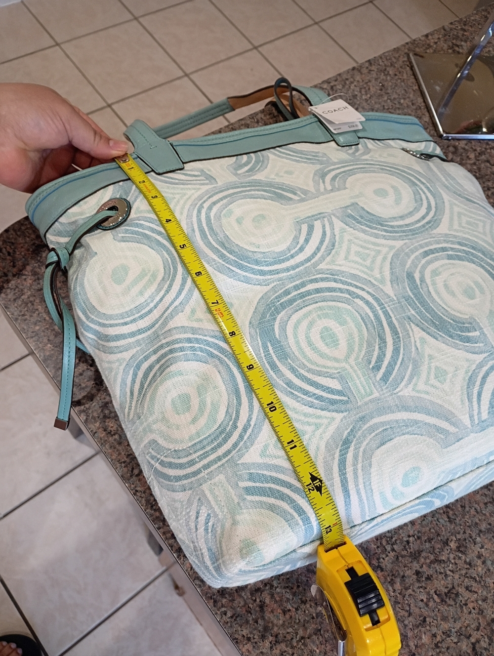 NWT Coach Audrey Signatute Op Art Swirl Tote - Picture 10 of 17